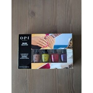 OPI Malibu Collection Mini Nail Polish Set of 4 x .125 fl oz Green Red Purple